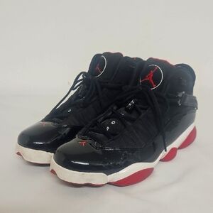 BLACK AND RED JORDAN 6 RINGS, MENS US SIZE 10